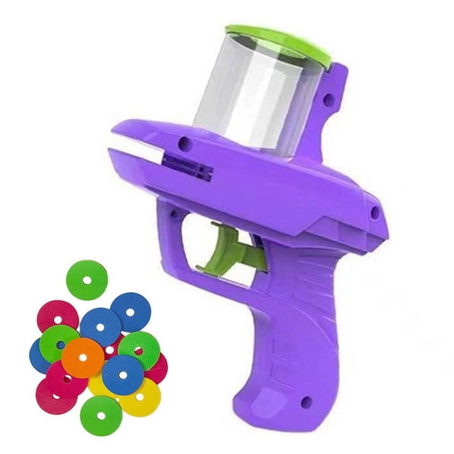 Interactive Flying Disc Cat Toy Launcher Set with 15 Colorful Light-Up Propellers, Outdoor & Indoor Play for Cats