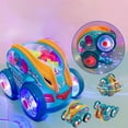 thumbnail image 4 of KOYPTL Speedlite Dynamic Gear-Powered Car for Children Aged 1-3 Years, Children's Transparent Luminous Toy Car with Led Lights, Bump and Go Toy Cars with Colorful Moving Gears,Suitable, 4 of 8