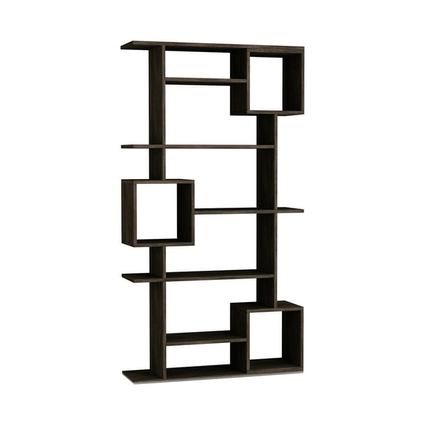 Ada Home Decor Furniture Multiple Tier, Black Modern Bookcase With Doors