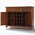 thumbnail image 1 of Crosley Cambridge 3 Drawer Wine Rack Buffet in Cherry, 1 of 6