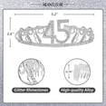 thumbnail image 2 of MEANT2TOBE Silver 45th Birthday Sash and Tiara Set - Glitter Sash + Rhinestone Tiara for Women, Perfect 45th Birthday Gift for Her, 2 of 7