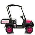 thumbnail image 6 of Ambifirner 24v Ride On Toy For Big Kid,Ride On Car 2 Seater W/Sun Shade,Dump Bed & Shovel,4.5mph,4wd 3 Speeds W/Remote,Kids Ride On Truck Led Lights,Bluetooth, Pink, 6 of 8