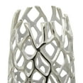 thumbnail image 5 of DecMode 40" Coral Cutout Tall Floor Silver Aluminum Metal Vase, 5 of 16