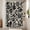 Black, variant on Orange Boho Flower Shower Curtain Cute Colorful Sage Linen Abstract Shower Curtain Set Retro Floral Plants Spring Funky Wildflower Fabric Cloth Bathroom Decor Set with 12 Hooks 72x72 Inch