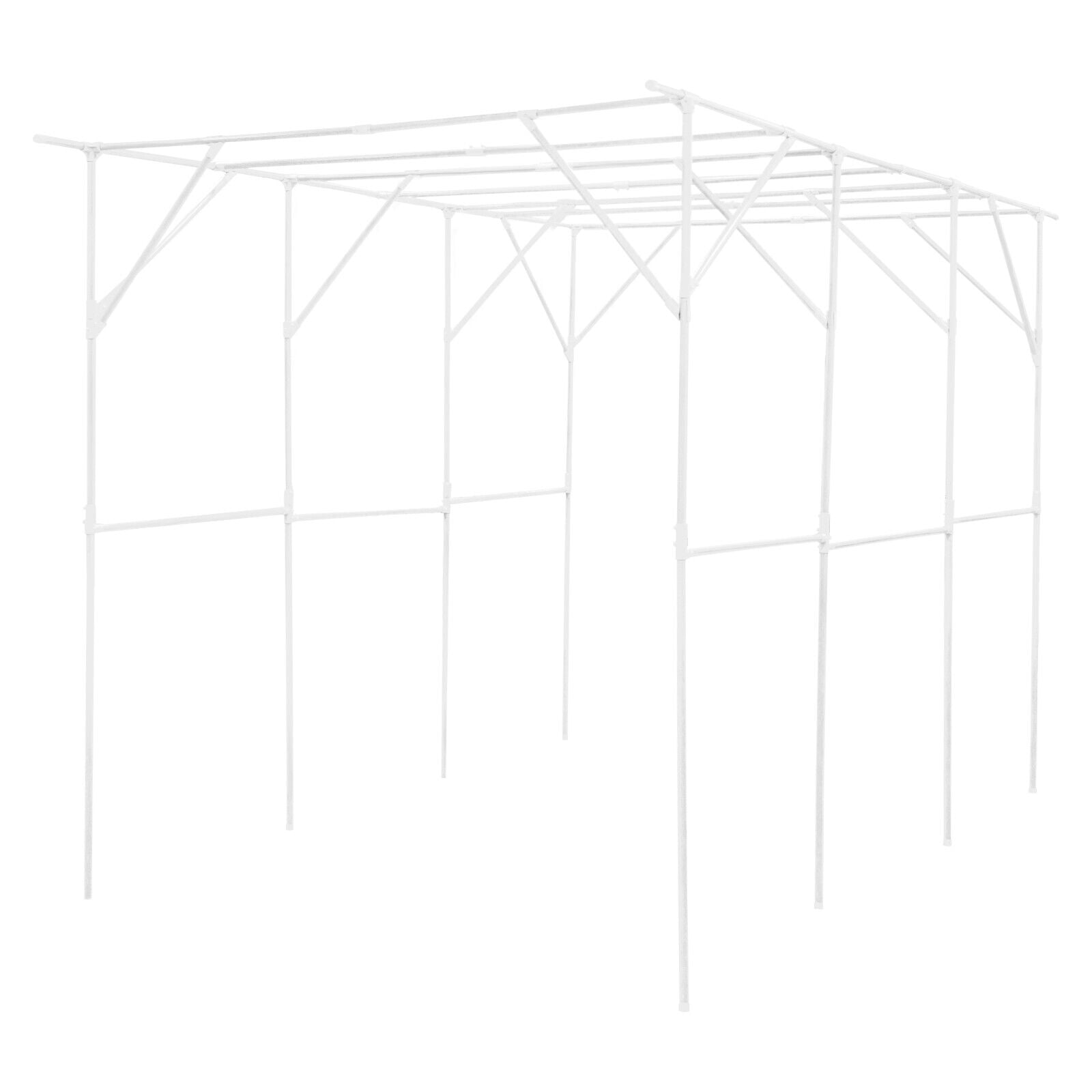 Extra Tall Grape Vine Trellis, Garden Arch Trellis for Climbing Plants Outdoor, Metal Walkway Arbor Pergola, Plant Support Rack Trellises for Vegetable Fruit Cucumber Pea Bean 122.05*78.74* 90.55 in