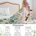 thumbnail image 7 of Green Essen 3 Pcs Yellow Blue Floral Bedspread King Green Leaves Microfiber Quilts, 7 of 7