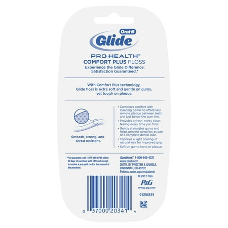 Glide Floss Mint - Oral-B Glide Pro-Health Comfort Plus Dental Floss, Mint, 40 M, Pack of 2