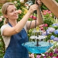 thumbnail image 3 of Esterze Hanging Solar Bird Bath Fountain, Solar Powered Cascading Water Fountain, Hanging Bird Bath with Solars Pump & Glass Bowl, Decorative Garden Bird BathFountain, 3 of 10