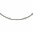 thumbnail image 1 of Sterling Silver Rhodium-Plated Polished Cz Necklace (18 X 6.42) Made In China -Jewelry By Sweet Pea, 1 of 7