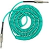 Lava Retro Coil 20-Foot Silent Instrument Cable Straight-Straight Assorted Colors Seam Foam Green