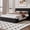 Corduroy Black, variant on Platform Bed Frame with Upholstered Headboard, Strong Wood Slats Support, Noise-Free Design, No Box Spring Needed, Easy to Assemble