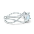 thumbnail image 3 of Braided Cable Split Ring Lab Created White Opal 925 Sterling Silver Size 5, 3 of 7