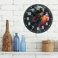 thumbnail image 3 of Yayeee 10" Wall Clock Battery Operated Quartz Round Silent Non-Ticking Home Decor,Black Astronaut, 3 of 6