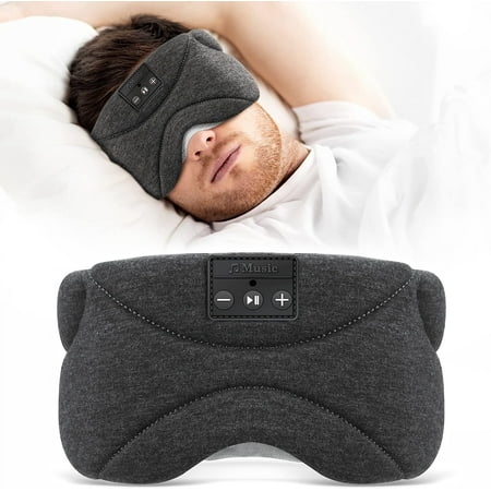 Sleep Headphones Sleep Mask with Headphones Ice-feeling Extra Soft Modal Lining 100% Blackout Sleep Eye Mask Ultra-thin Sleep Headphones