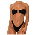 thumbnail image 2 of Bikinis for Women 2 Piece Filled Bra Swimwear Fashion Sexy Solid Color Swimsuit Beachwear, 2 of 8