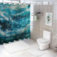 thumbnail image 7 of Orinice Waves Boat Abstract Bathroom Decor Set, Colorful Luxurious Graphic Print Polyester Fabric Fashion Shower Curtain with Hooks 36x72, 7 of 7