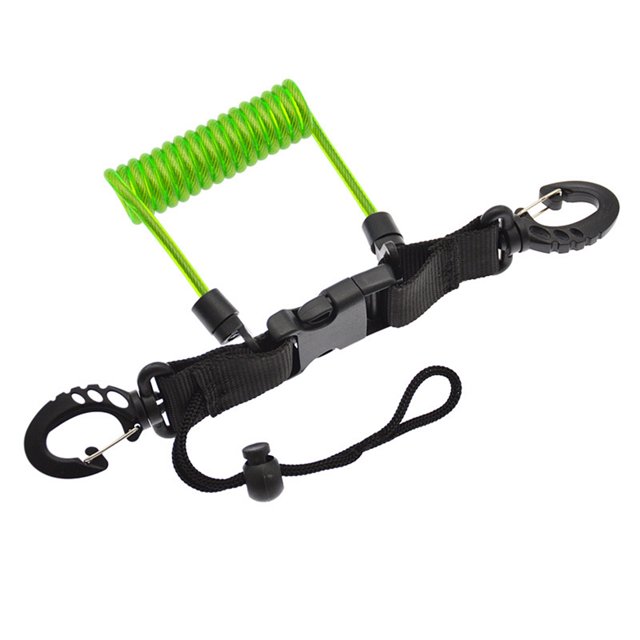 Ndcxsfigh Cámara Anti-Pérdida Cuerda Espiral Resorte Bobina Accesorios deportivos (verde transparente)