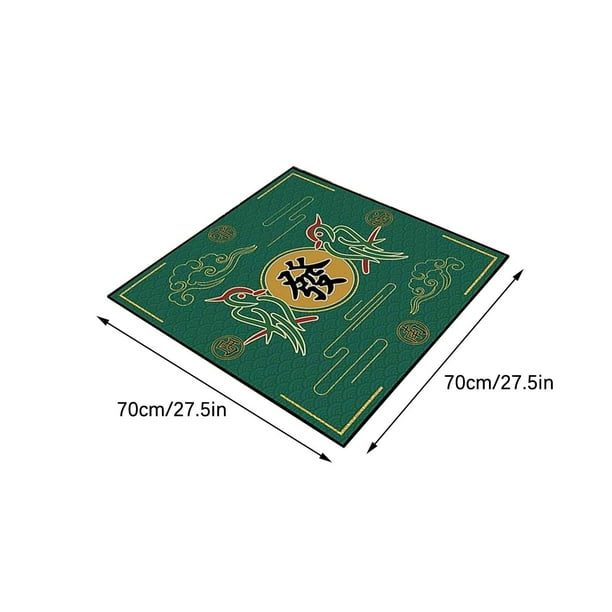 Alfombrilla de Mahjong para mesa de Mahjongg, accesorios de Mahjong, mantel, juego de póquer, dominó, alfombrilla de juego para juegos de cartas, tablero y fichas, 70 x 70 cm, decoración del hogar