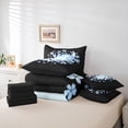 thumbnail image 4 of Manfei Ocean Axolotl 7-Piece Twin Bedding,Magical Amphibian Bedding Comforter Set,Black Reversible, 4 of 5