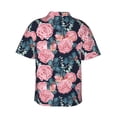 thumbnail image 4 of Xecao Rose Flowers print Hawaiian shirt - a stylish short-sleeve button-down for men, perfect for casual beach and tropical outings., 4 of 9