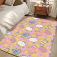 thumbnail image 4 of Area Rugs for Living Room Bedroom, Easter Bunny 4'x6' Rug Washable Carpet Runner Indoor Outdoor, Colorful Eggs Spring Leaves Daisy Yellow Pink Plaid Non Slip Accent Floor Mats Rug for Kitchen, Office, 4 of 8