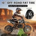 thumbnail image 3 of 49cc 2-Stroke Kids Dirt Bike, Gas Powered Mini Dirt Bike for Boys and Girls 5-13, Motorcycle with 25mph Max Speed, 2.5-10" Off Road Tires, Front and Rear Suspension & Dual Disc Brakes, Black, 3 of 8