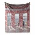 thumbnail image 1 of Modern Soft Flannel Fleece Throw Blanket, Red Brick Wall Loft Interior with Windows to City Urban Contemporary Design Print, Cozy Plush for Indoor and Outdoor Use, 60" x 80", Multicolor, by Ambesonne, 1 of 6
