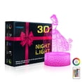 thumbnail image 3 of Lámpara Night Light i-Chony Princess 3D Illusion para niñas, 3 of 7