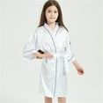 thumbnail image 2 of RMGVDSD Kids Girls Satin Silk Kimono Robe Girl's Solid Color Short Kimono Robe Summer Bathrobe Nightgown Sleepwear Birthday Party Gifts Girls' Sleepwear for 9-10 Years, 2 of 4