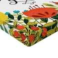 thumbnail image 2 of Ambesonne Floral Fitted Sheet, Hand Writing Thank You, Twin XL Size, Multicolor, 2 of 3