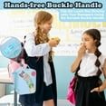 thumbnail image 2 of Lunch Box for Kids Boys Girls Men Women, Insulated Small Soft Cooler Lunch Bag Kit for School Work Picnic Travel - Reusable Portable lunchbox, Chenille Letters, Light Blue, 2 of 7