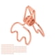 thumbnail image 2 of 100 Uds Clips de papel en forma de corona Clips de carpeta metálicos bonitos de dibujos animados para suministros de oficina manual de billetes de documentos escolares oro rosa, 2 of 5