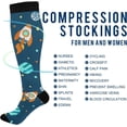 thumbnail image 4 of FREEAMG Space Compression Socks Women Men Long Stocking (20-30mmHg) Travel Knee High Stockings for Athletic Sports,Running,Cycling,Nursing, 4 of 7