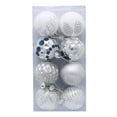 thumbnail image 1 of PENGXIANG 8Pcs Christmas Tree Color Ball Color Drawing Shatterproof Boxed Glitter Multi-styles Scene Layout Lanyard  Party Decor Hanging Ball Pendant for Festival, 1 of 10