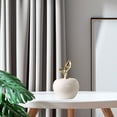 thumbnail image 5 of ABCISI Ceramic Fruit, Artificial Apple Statue Figurine Gifts, Tabletop Fruit Sculpture Ornament for Dining Room Home Bookshelf Decor, White, Small, 5 of 7
