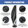 thumbnail image 3 of Patio Umbrella Cover 8'-12' Fits Cantilever Offset Umbrella Outdoor Umbrella Covers 420D with Telescopic Rod Water Resistant Parasol Cover Black, 3 of 7