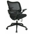 thumbnail image 3 of Deluxe Black Fabric Chair with AirGrid  Back and Black Mesh Seat, 3 of 5