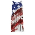 thumbnail image 4 of OAVQHLG3B Summer Dresses for Women 4th of July Dress Women's Fashion Casual Round Neck Leisure And Entertainment Sling Digital Print Mini Dress, 4 of 5