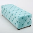 thumbnail image 5 of Provence Tufted Velvet Fabric Rectangle Ottoman Bench, 5 of 9