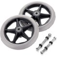 thumbnail image 1 of Non-slip Replacement Casters - 2pcs 6 Inch Wheelchair Rubber Wheels For Rollator Walker_Good quality, 1 of 1