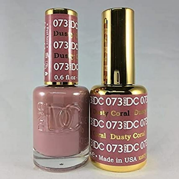 DND - DC Duo Soak off Gel & Matching nail polish - DUSTY CORAL #DC073
