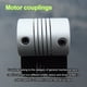 thumbnail image 3 of Eigraketly Conector de eje de Motor de alta resistencia resistente al desgaste de aluminio de acoplamiento Flexible, acoplador Flexible manual de fácil Adaptadores de husillo de torno Eigraketly TO009113-00, 3 of 6