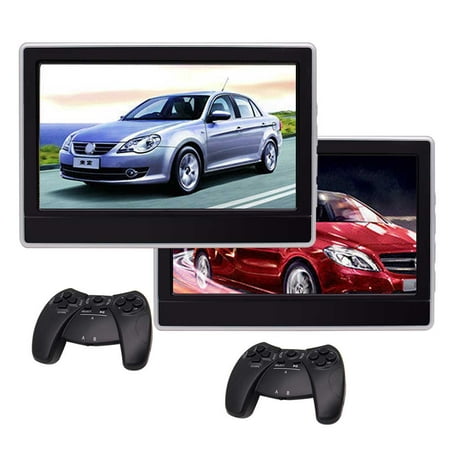 Country Style Entertainment Units Twins Headrest DVD Players for Car Use Portable Backseat Monitors 11.6 inch Big screens Support HDMI USB SD in Car Entertainment System Tablet-style Units support 32 Bit Games with 2 x Gamep ()