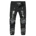 thumbnail image 5 of Oalirro Sweatpants for Men Mens Skinny Stretch Denim Pants Distressed Ripped Freyed Slim Fit Jeans Trousers, 5 of 9