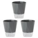 thumbnail image 1 of Maceta de riego automático de 3 piezas, contenedor para flores, colección ligera 17 cm gris, 1 of 9