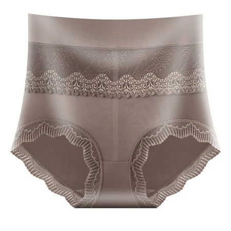 High Waist Briefs for Womens Lace Trim Sexy Underwear Comfortable Soft Panties Breathable Full Coverage Panty