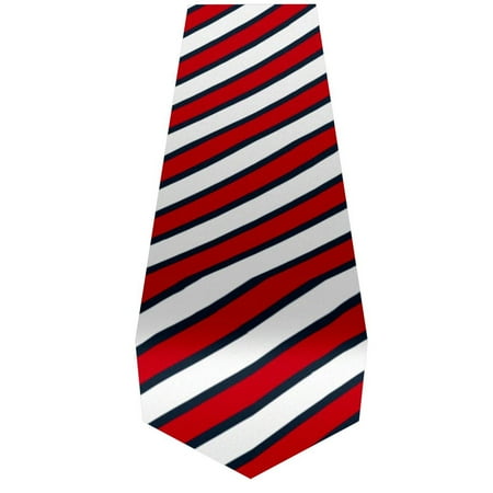 

OWNTA White & Red Stripe-01 Pattern Elegant Polyester Table Runner Perfect for Your Tables - Dining Table Decoration