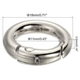 thumbnail image 2 of Unique Bargains Silver Tone Zinc Alloy Round Spring Gate O Ring Snap Clip Buckle (10 Pack), 2 of 5