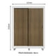 thumbnail image 3 of Ropero Closet Madesa Dallas Plus 2 Puertas Corredizas 4 Cajones con Pies Blanco/Marrón, 3 of 5