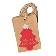 thumbnail image 4 of facefd 100PCS/Set Kraft Paper Christmas Crafts Gift Tags Price Tag Hanging Deco 2, 4 of 7